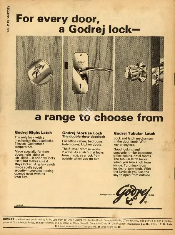Rajmohan Gandhi (Chief Editor), Himmat, 1976, Magazine