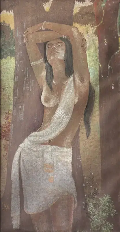 Mrinal K. Das (Artist), Rest, 1974, Painting