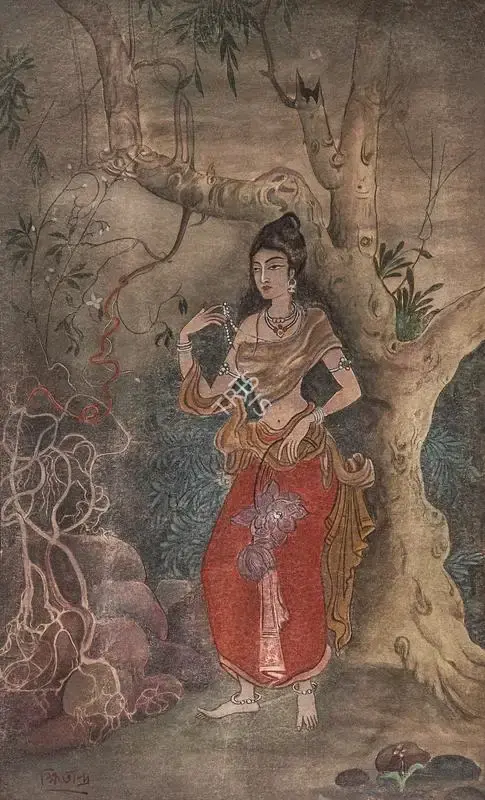 Kshitindranath Majumdar (Artist), Shakuntala, 1931, Painting
