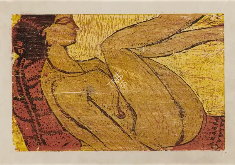 Ravinder Reddy (Artist), Untitled (Reclining Nude), 1989, Print