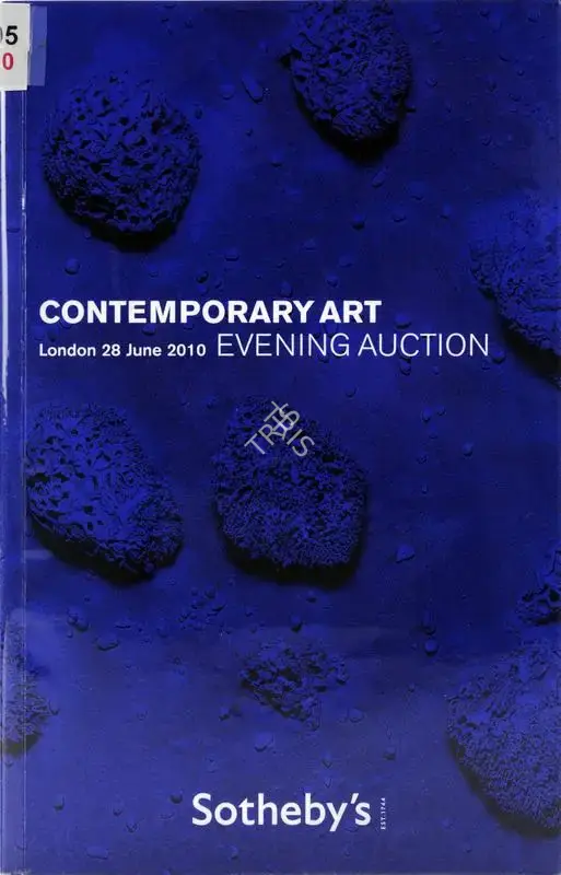 Sotheby's (Auction House), Contemporary Art, 2010, Auction Catalogue