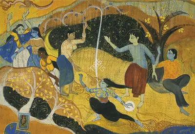 Subhadra Shankar&nbsp;Anandkar (Artist), A Composition, 1950, Painting
