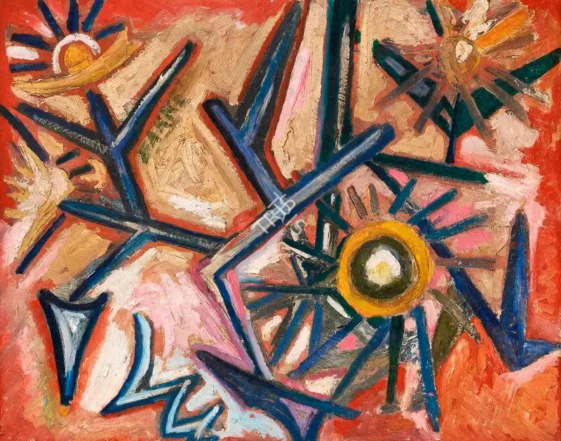 S.K. Bakre (Artist), Untitled (Beginning of Spring in London), 1959, Painting