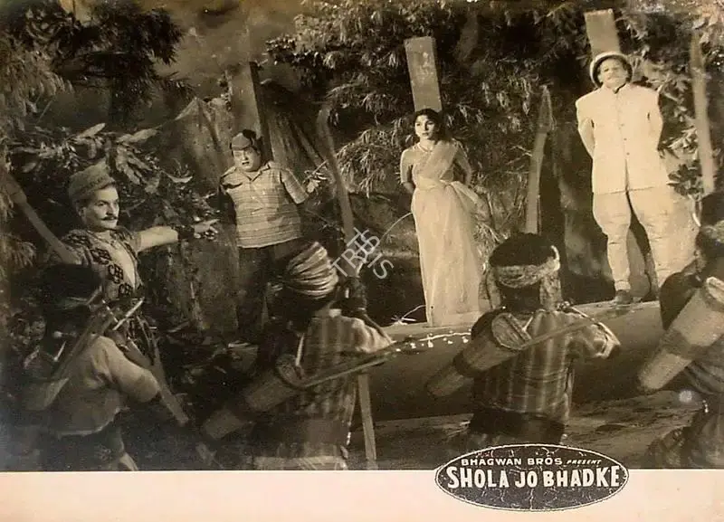 Bhagwan (Director), Shola Jo Bhadke, 1961, Lobby Card