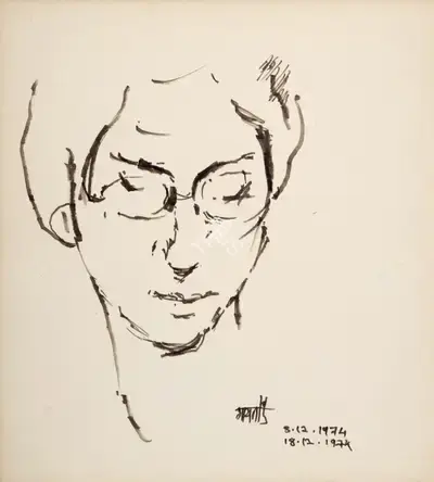 V.S. Gaitonde (Artist), Untitled, 1974, Drawing