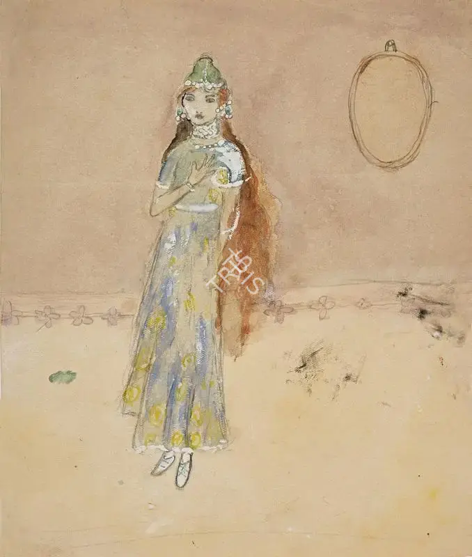 Amrita Sher-Gil (Artist), A Farkas Khan Leanya (The daughter of the Wolf Khan), 1928, Painting