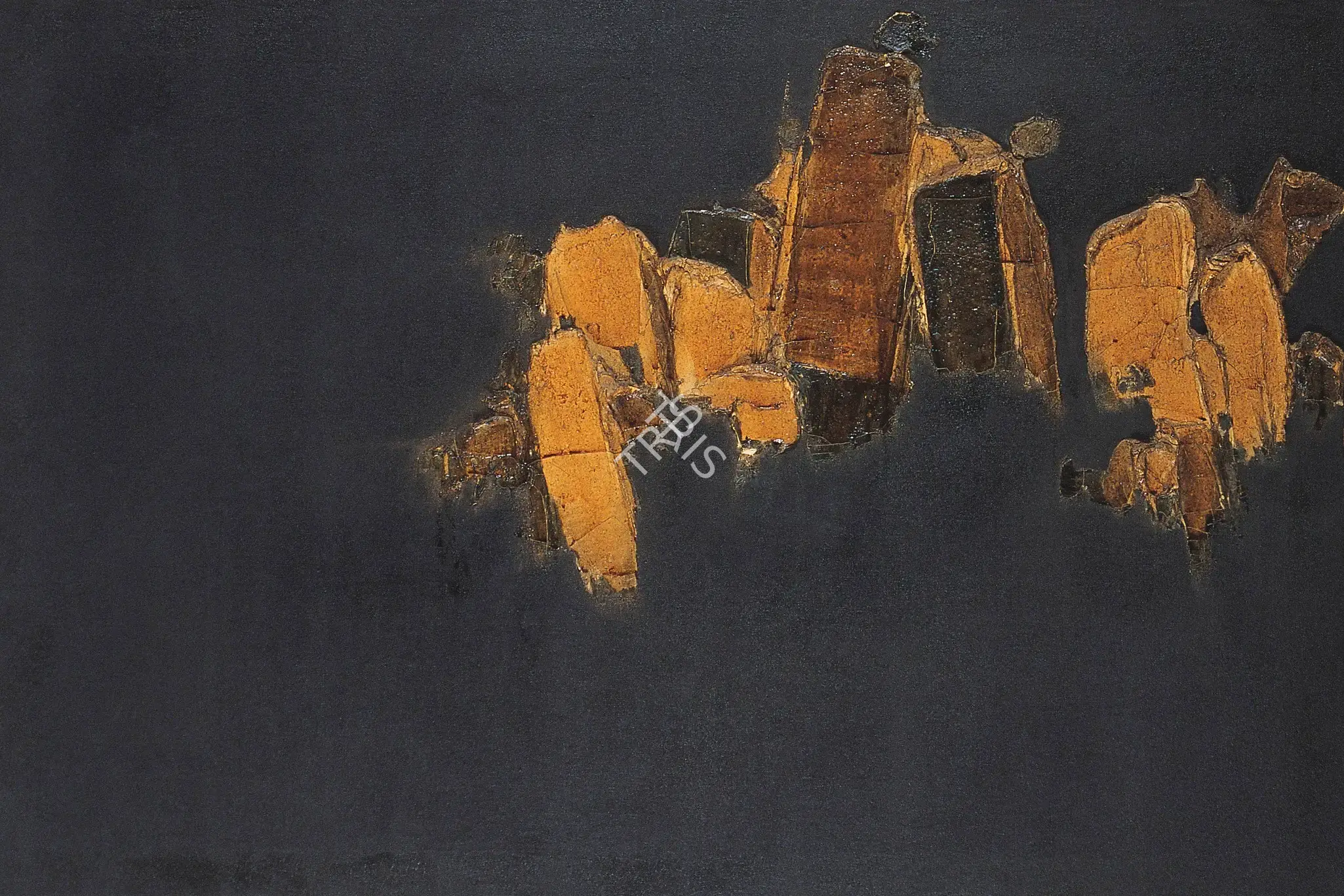 Qadri, Sohan (Artist). Swan Lake, 1964 | Painting, Os.Del/27.01.12, 2012 · Osian's