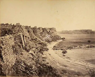 Samuel Bourne (Photographer), Ruins of the Fort of Toglukabad, 1865, Antiquarian Photograph