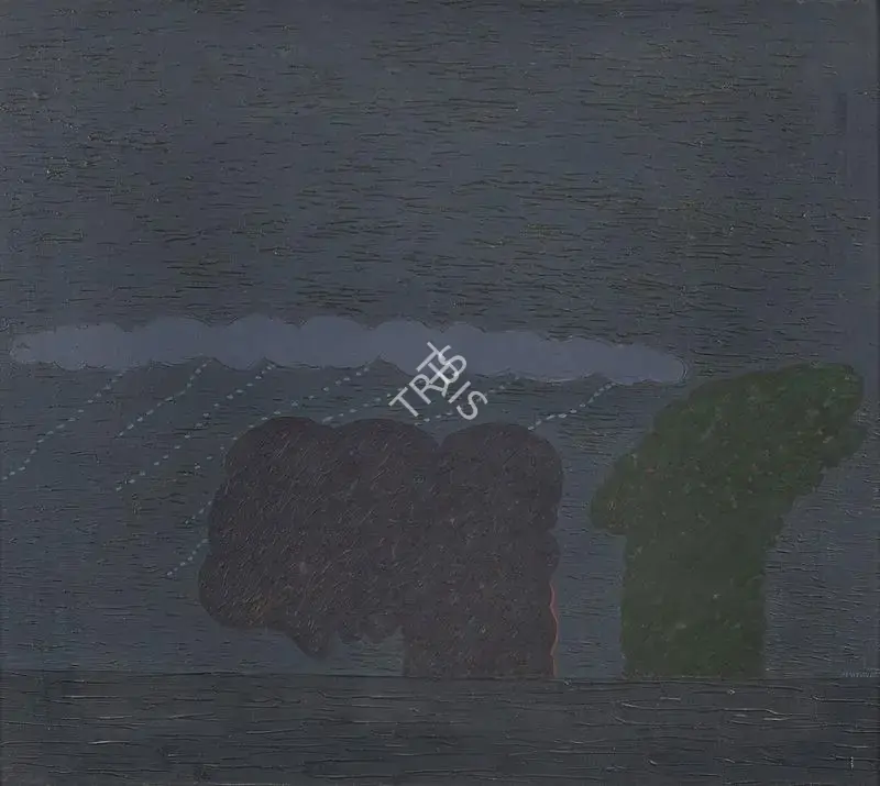 Amitava Das (Artist), Grey Sky, 1979, Painting