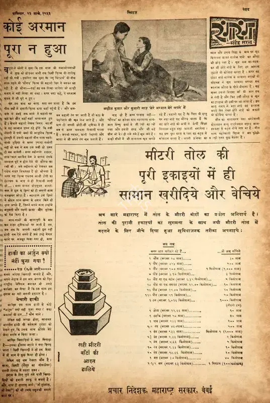 Mahendra Saral (Columnist), Koi Armaan Pura Na Hua, 1963, Film Review