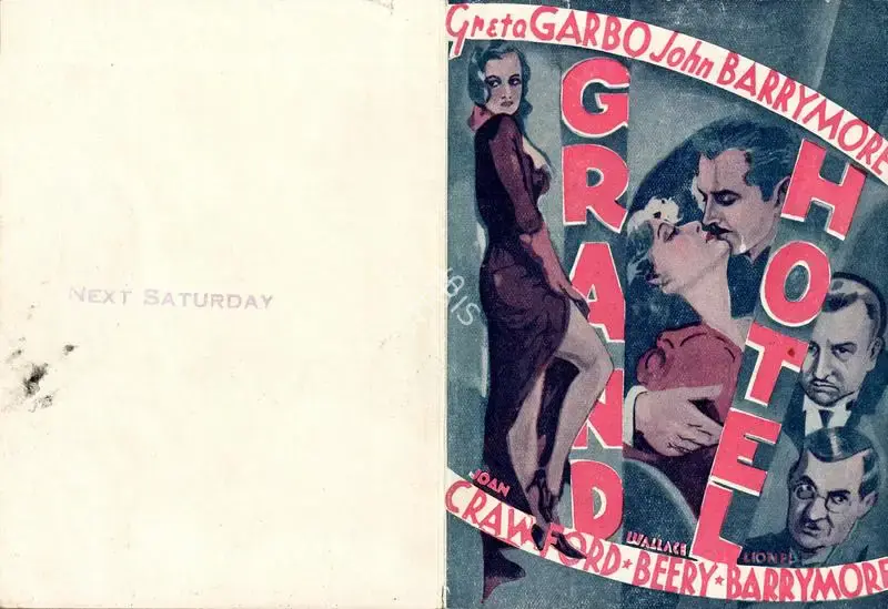 Edmund Goulding (Director), Grand Hotel, 1932, Handbill