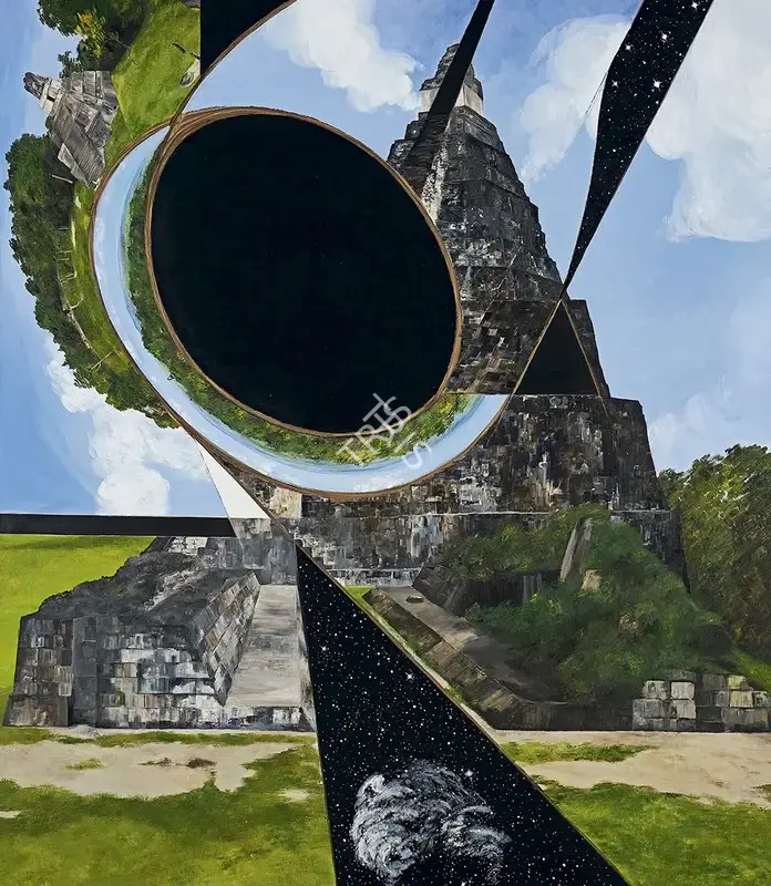 Ramakrishna Behera (Artist), Ball Game Tikal, 2017, Painting