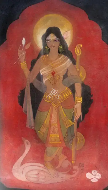 Manisha (Artist), Saraswati, Painting