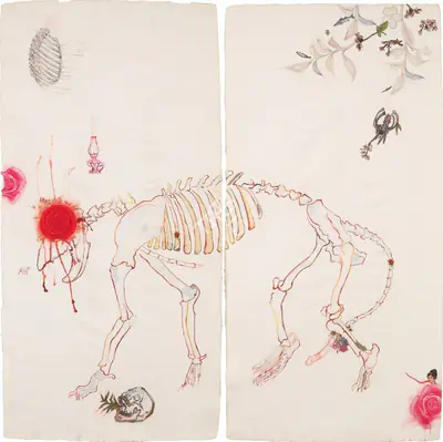 Mithu Sen (Artist), Behind the Tail II, 2007, Graphic Art