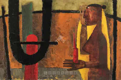 De, Biren (Artist). Untitled, 1959 | Painting, So.Lon/24.05.07, 2007 · Sotheby's