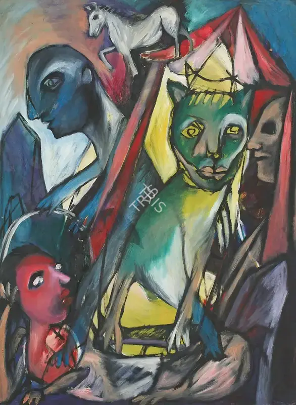 Rekha Rodwittiya (Artist), The Carnival, 1985, Painting