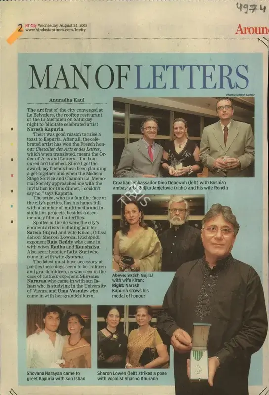 Anuradha Kaul (Reporter), Man of Letters, 2005, Newspaper Clipping