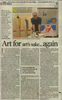 Art For Art's Sake… Again, 2009, Newspaper Clipping