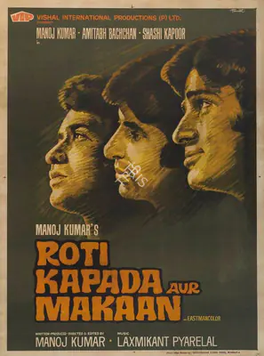 Manoj Kumar (Producer), Roti Kapada Aur Makaan, 1974, Full Sheet Poster