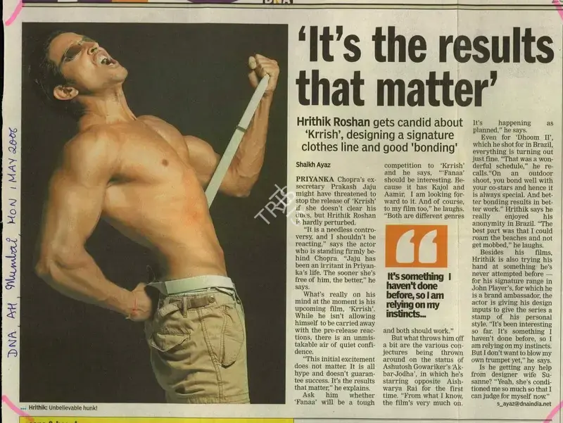 Shaikh Ayaz (Reporter), It'S The Results That Matter, 2006, Newspaper Clipping
