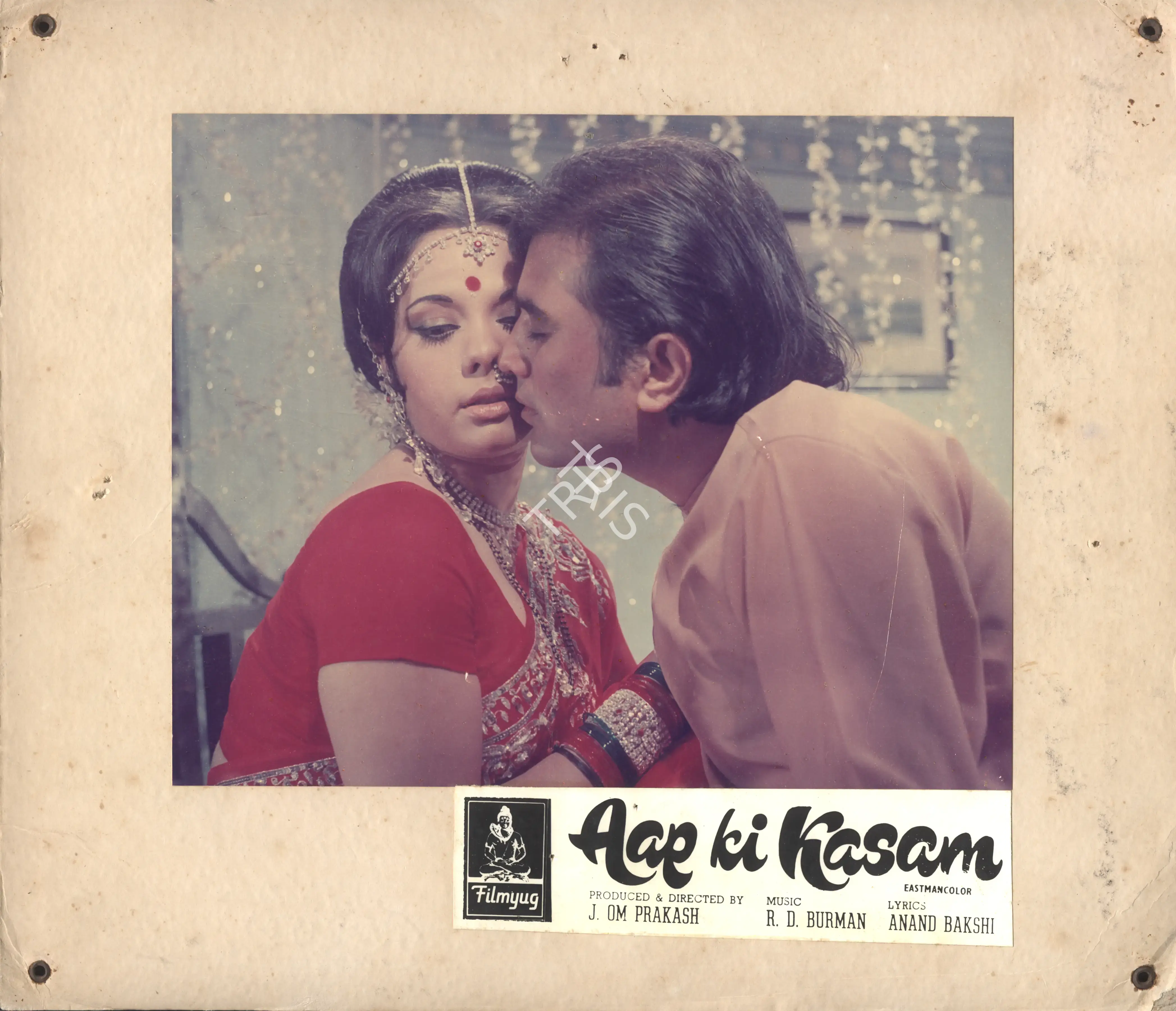 V. Babasaheb (Cinematographer), Aap Ki Kasam, 1974, Photographic Still Mounted on Lobby Card