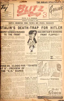 R.K. Karanjia (Editor), Blitz, 1942, Magazine