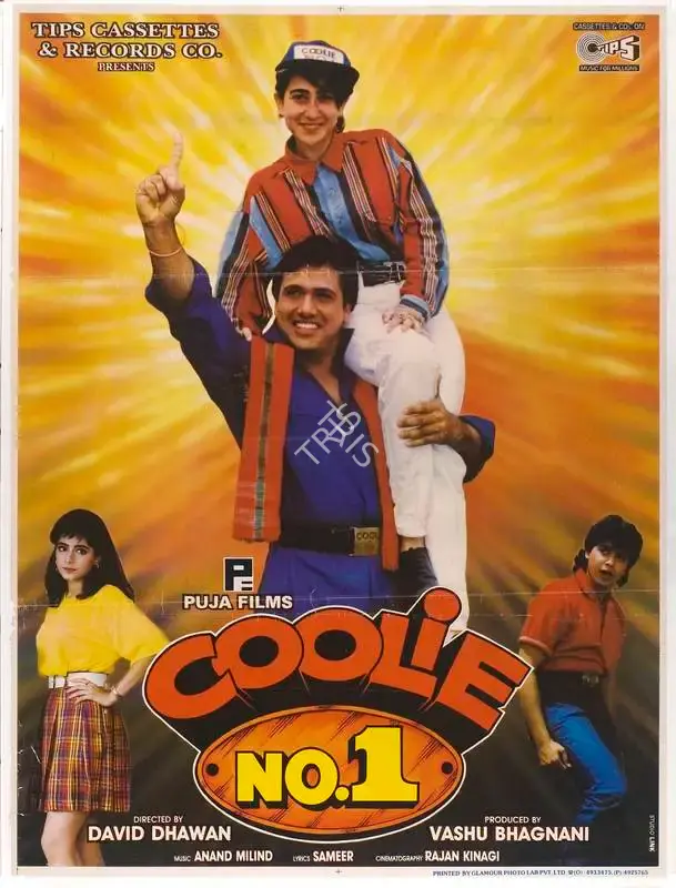 Vashu Bhagnani (Producer), Coolie No 1, 1995, Full Sheet Poster