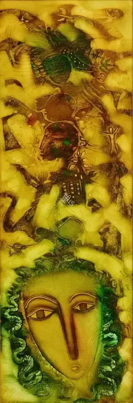 S.G. Vasudev (Artist), She and Men, 2007, Painting