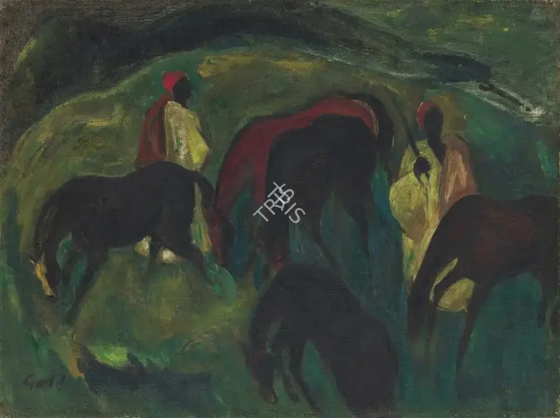 Gade, H.A. (Artist). Untitled, n.d. | Painting, Sa.Del/14.09.24, 2024 · Saffronart