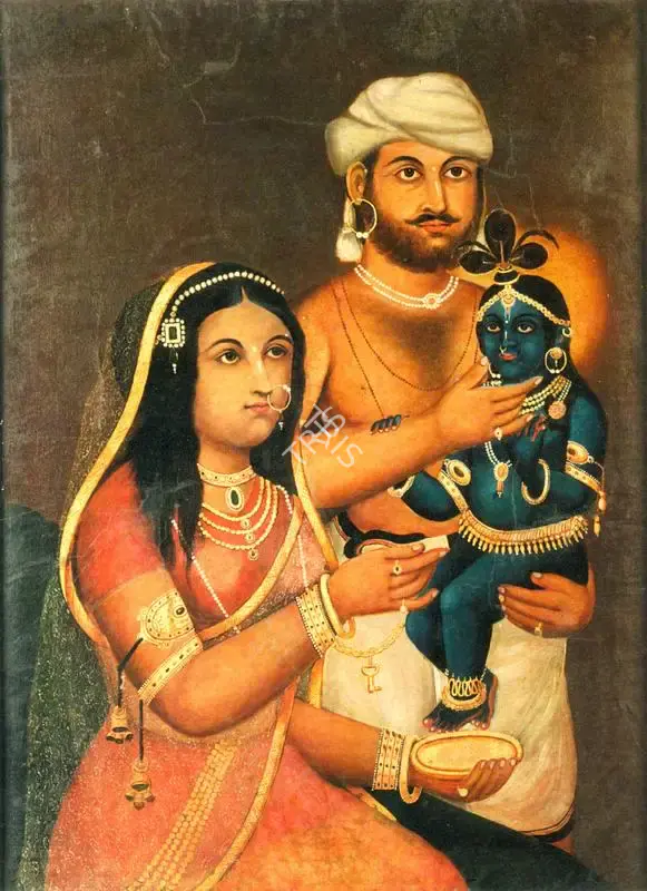 Bengal School (Artist), Nand, Yashoda and Krishna, 1920, Painting