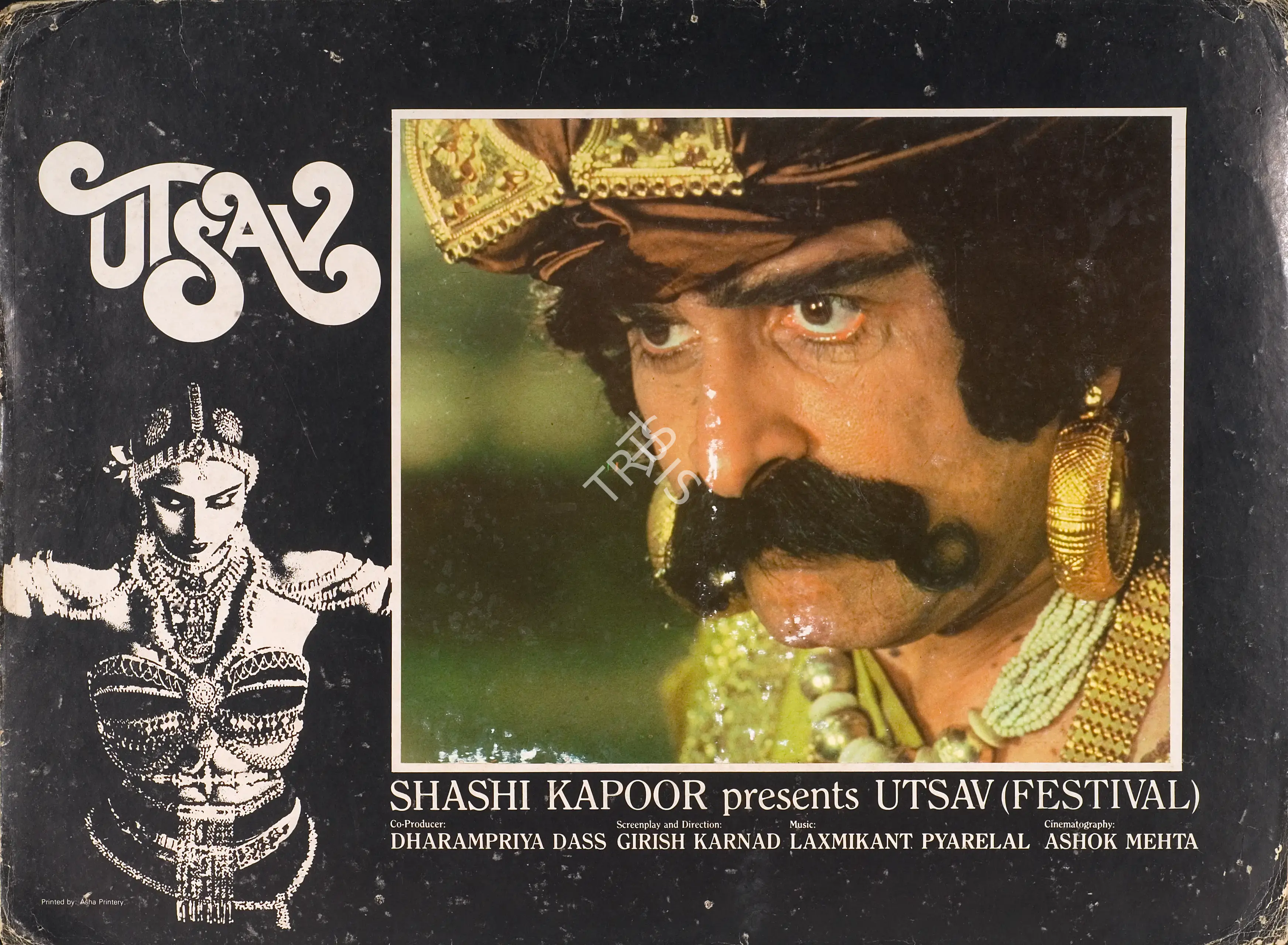 Shashi Kapoor (Producer), Utsav, 1984, Photographic Still Mounted on Lobby Card