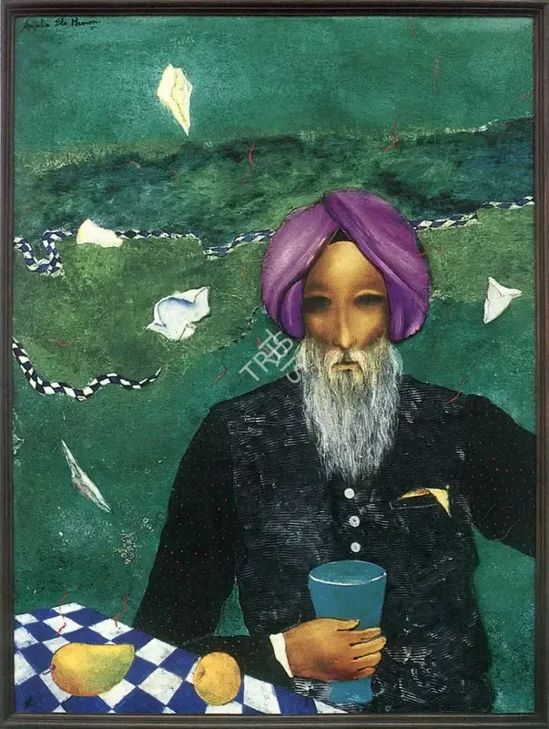 Anjolie Ela Menon (Artist), Portrait of Jugnu, 1992, Painting
