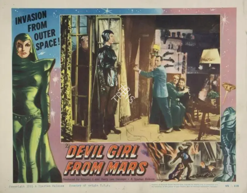 Jack Cox (Cinematographer), Devil Girl from Mars, 1954, Lobby Card