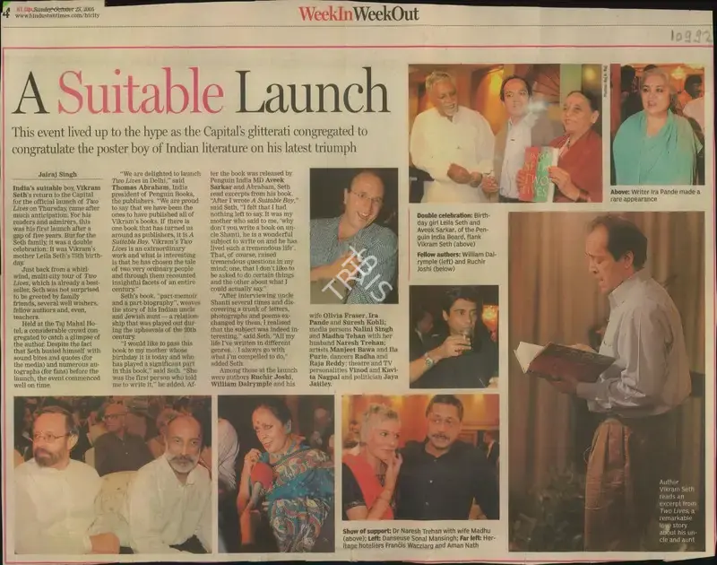 Jairaj Singh (Reporter), A Suitable Launch, 2005, Newspaper Clipping