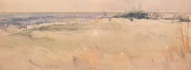Gopal Ghose (Artist), Madras Seaside, 1935, Painting