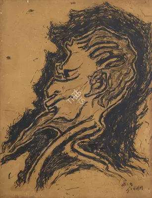 Rabindranath Tagore (Artist), Untitled, 1937, Drawing & Sketch