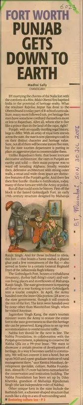 Madhvi Sally (Reporter), Fort Worth: Punjab Gets Down to Earth, 2006, Newspaper Clipping