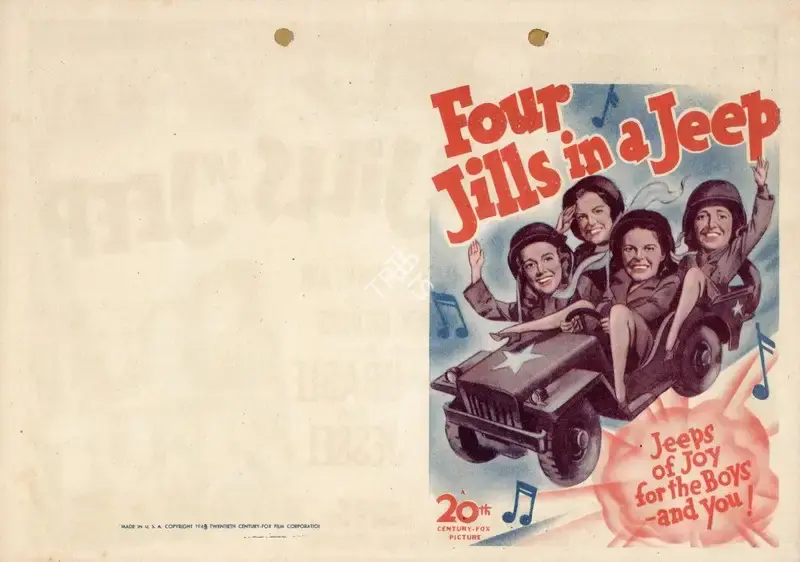 William A. Seiter (Director), Four Jills in a Jeep, 1944, Handbill