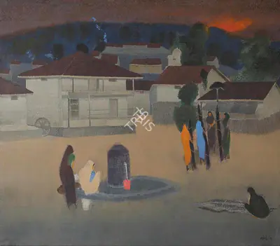 Bendre, N.S. (Artist). Untitled, 1985 | Painting, Sa.Mum/13.07.21, 2021 · Saffronart
