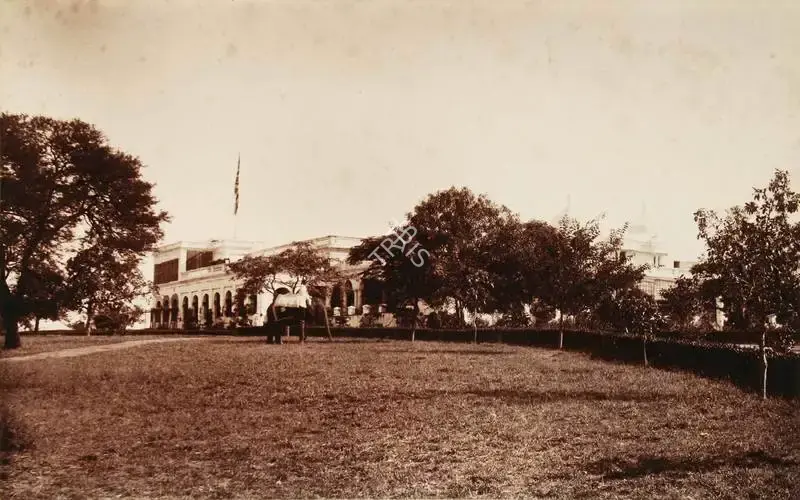 Lala Deen Dayal (Photographer), Residency front view Odeypur, 1890, Antiquarian Photograph