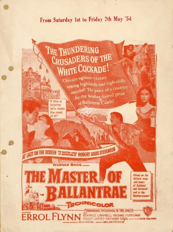 William Keighley (Director), The Master Of Ballantrae, 1953, Handbill