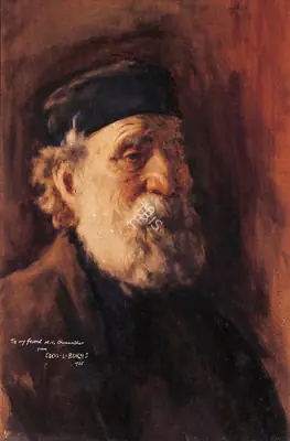 Cecil A. Burns (Artist), Portrait of Elderly Gentleman, 1925, Painting