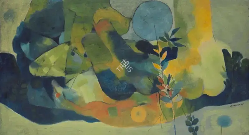 Bimal Dasgupta (Artist), White Ecstasy, 1965, Painting