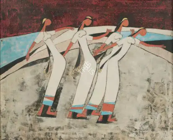 G.R. Santosh (Artist), Untitled (Women), 1958, Painting