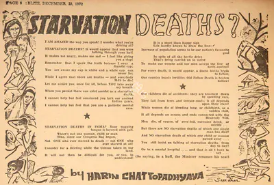 Harindranath Chattopadhyay (Poet), Starvation Deaths ?, 1972, Poem