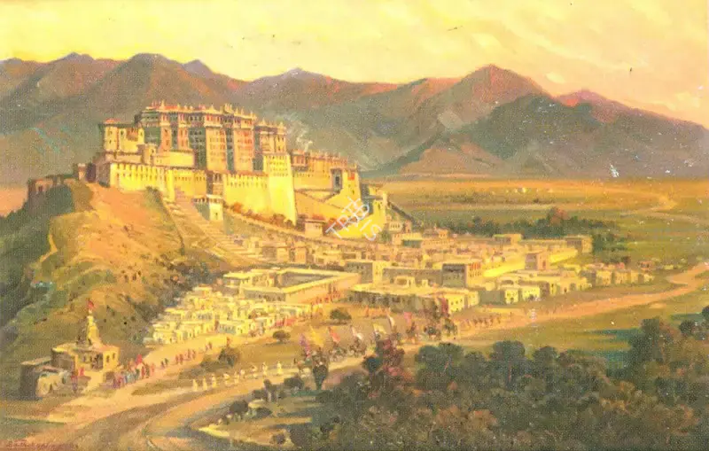 S.G. Thakur Singh (Artist), The Poatola Palace, Leh, 1958, Painting