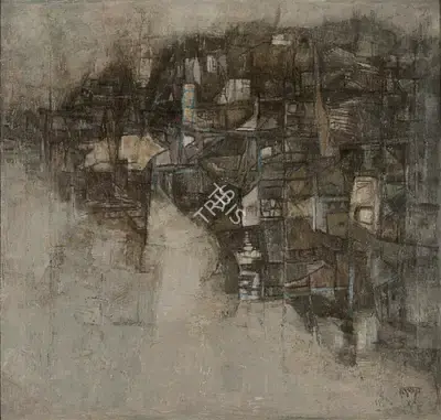 Ramkumar (Artist), Untitled (Benaras), 1960, Painting