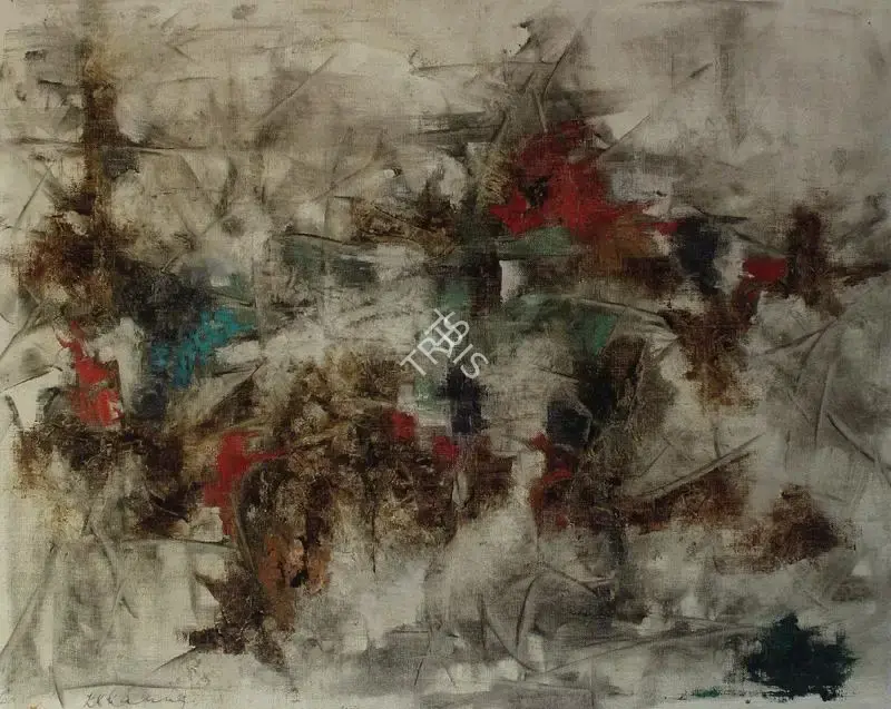 Krishen Khanna (Artist), Landscape At Dusk, 1960, Painting