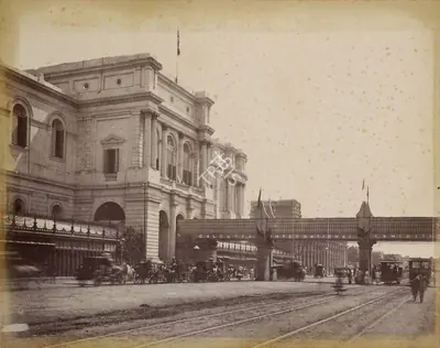 Shew Shankar Narayan (Photographer), The Museum Building on Chowringhee Road which formed the Nucleus of the Calcutta International Exhibition, 1883, Antiquarian Photograph