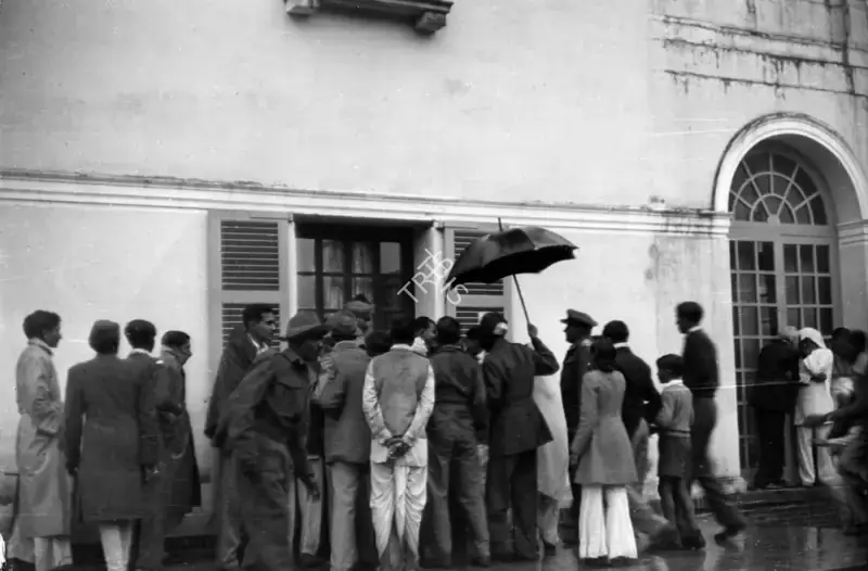 Henri Cartier-Bresson (Photographer), After a prayer meeting the windows are closed but the crowd are reluctant to leave, 18 January 1948, 1948, Contemporary Photograph